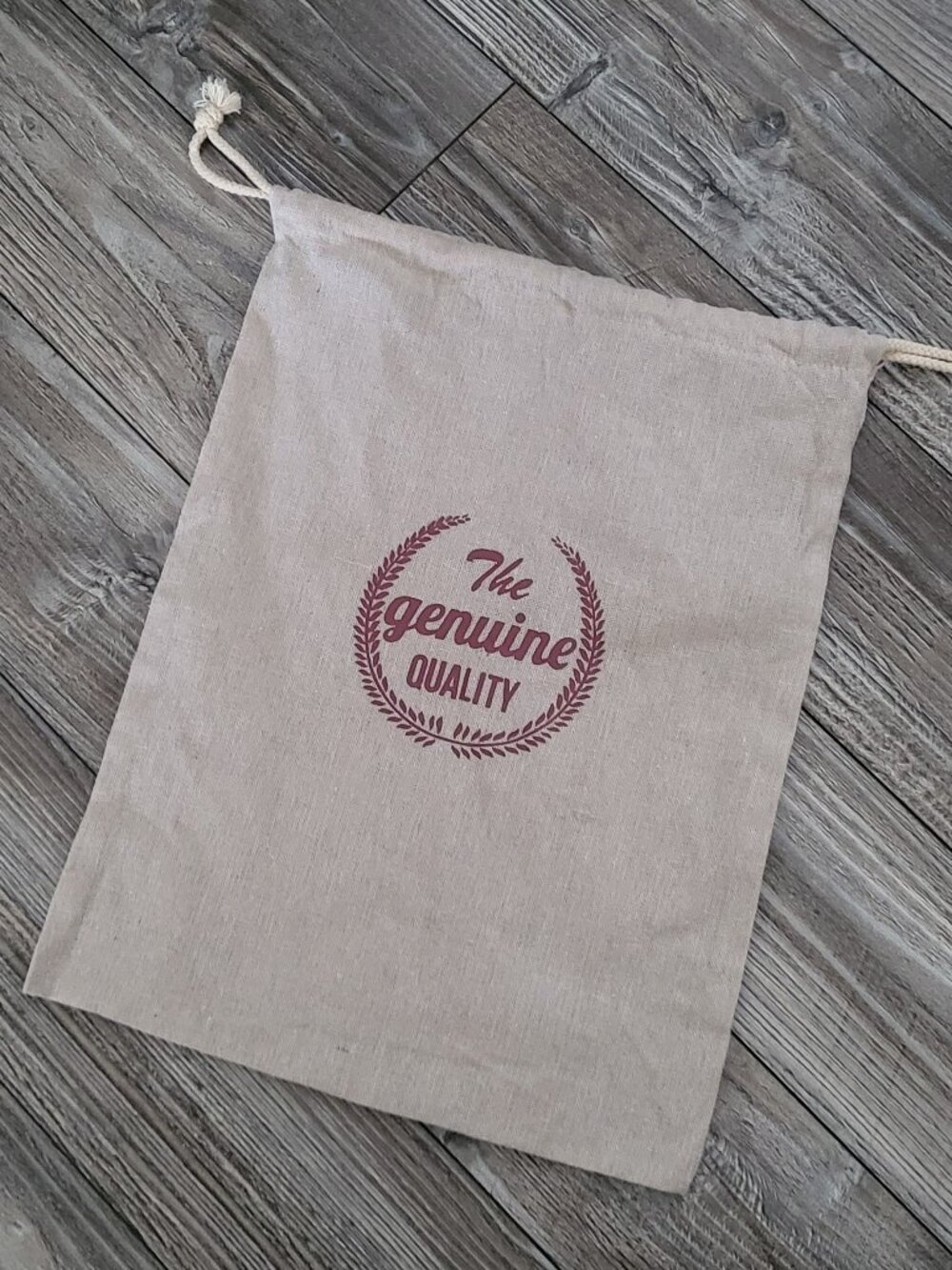 NWOT Eco Linen Bread Bag Reusable Cotton Drawstring Pouch Food Storage